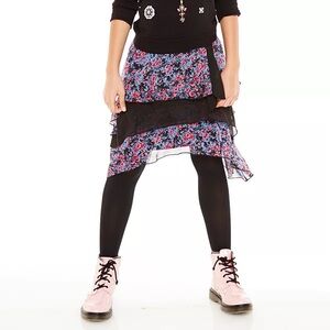 Disney D-Signed Tiered Floral Handkerchief Skirt